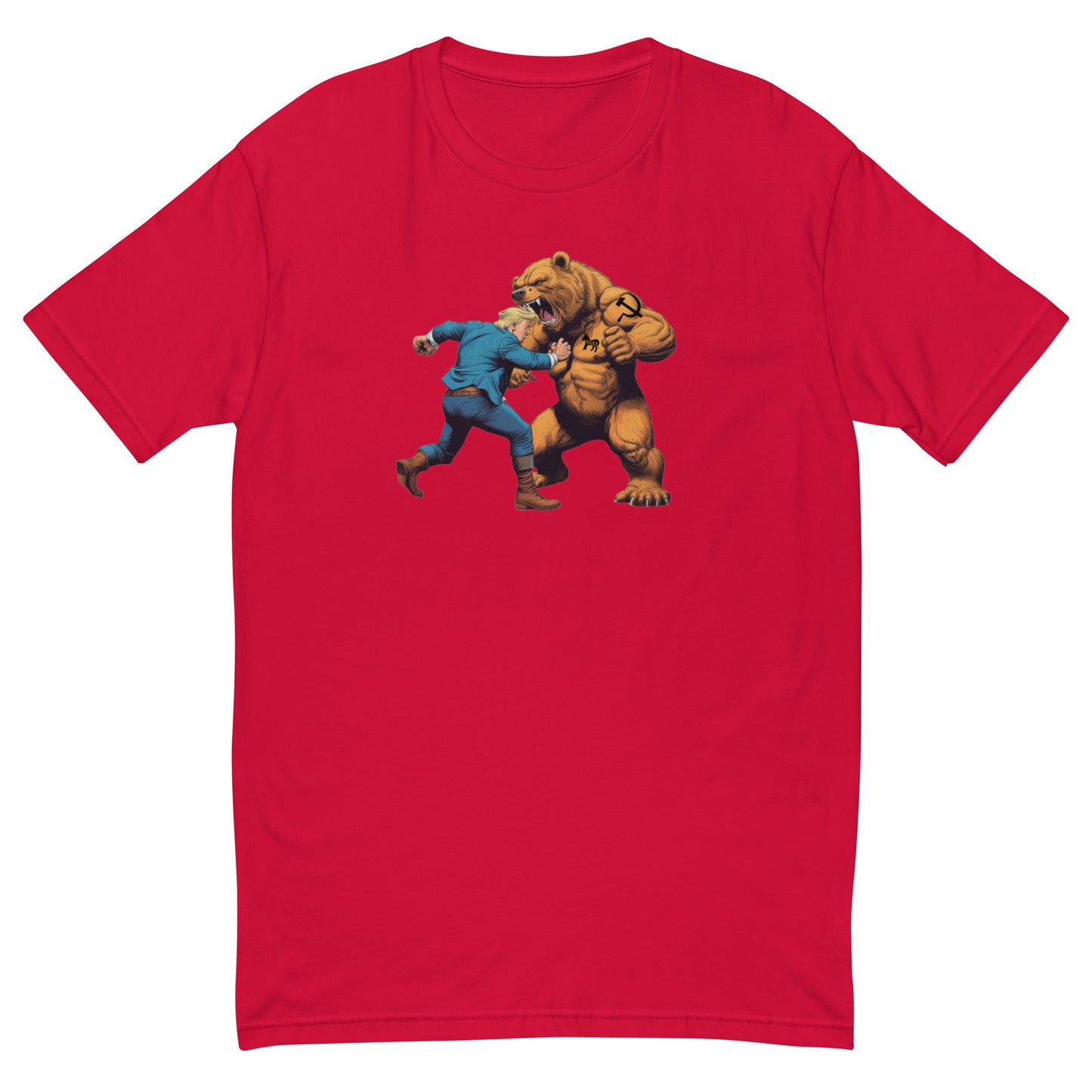 Trump Bear Fight Short Sleeve T-shirt