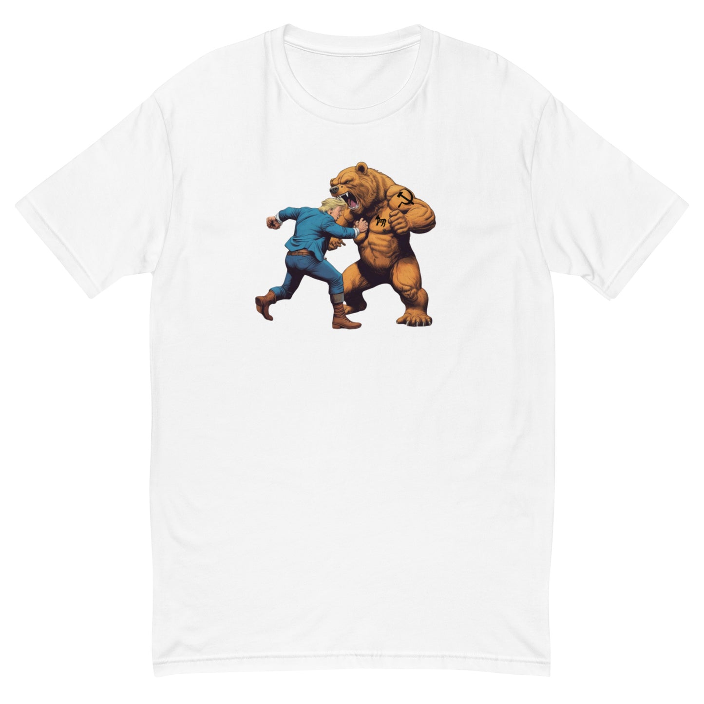 Trump Bear Fight Short Sleeve T-shirt