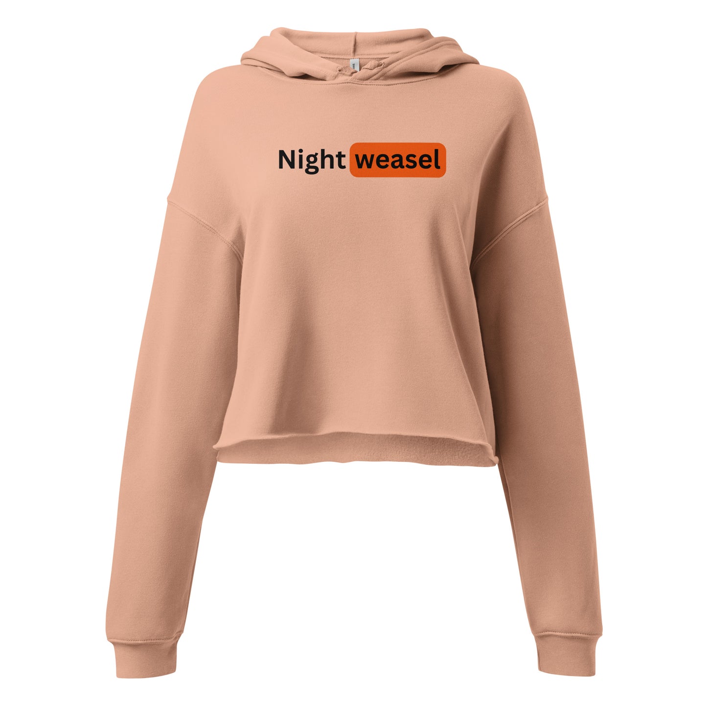 Night Weasel Dark Letters Crop Hoodie
